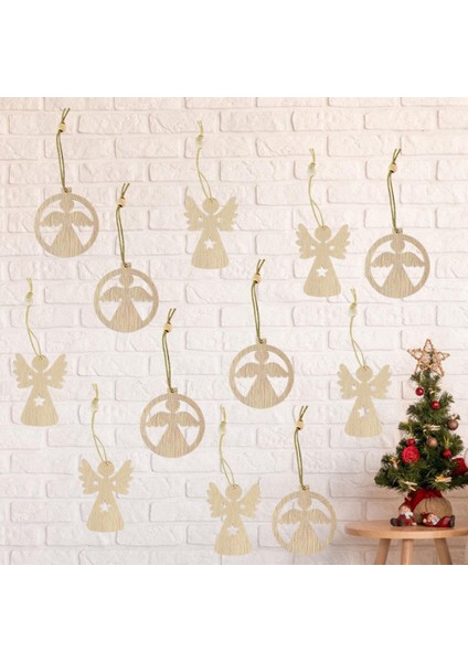 12 Ahşap Kolye Noel Dıy Asılı (Yurt Dışından) fiyatları