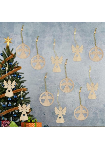 12 Ahşap Kolye Noel Dıy Asılı (Yurt Dışından) fırsatları