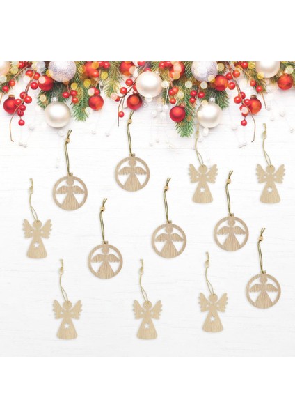 12 Ahşap Kolye Noel Dıy Asılı (Yurt Dışından) indirimleri