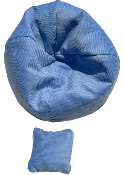 Minyatür Kanepe Yastık Manzara Malzemeleri 17CM Bebek Kız Bebek Mavi (Yurt Dışından)