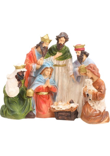Ofis Iç Mekan Oturma Odası Için Noel Doğuşu Figürü Masa Üstü Süsü (Yurt Dışından) modelleri
