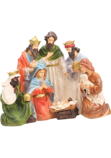 Ofis Iç Mekan Oturma Odası Için Noel Doğuşu Figürü Masa Üstü Süsü (Yurt Dışından) indirimleri