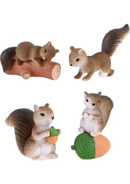 Minyatür Sincap Figürü Süsleme El Sanatları Düzenleme B Için 4 (Yurt Dışından) fiyatları