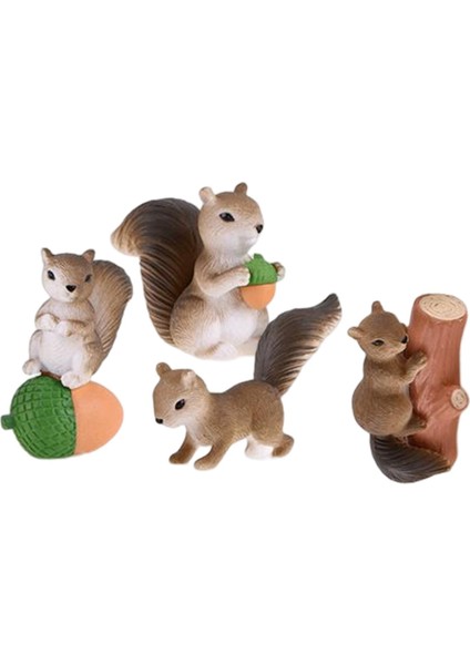 Minyatür Sincap Figürü Süsleme El Sanatları Düzenleme B Için 4 (Yurt Dışından) indirimleri
