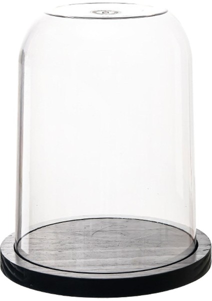Çan Kavanoz Kapağı Figürler Çiçekler Dekoratif Kılıf Şeffaf Cloche Kubbe Ekran 23CMX28.4CM (Yurt Dışından)