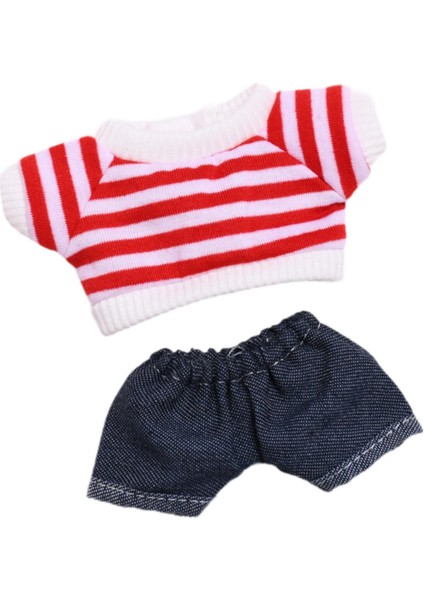 2 Mini 6 Inç Giysileri Giydirme Dıy Bebeğ Kırmızı (Yurt Dışından)
