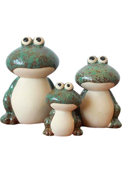 3 Figürler Kurbağa Heykeli Odası Ev Üstü Yeşil (Yurt Dışından) fiyatları