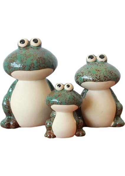 3 Figürler Kurbağa Heykeli Odası Ev Üstü Yeşil (Yurt Dışından) fırsatları