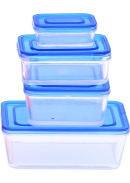 4x 1/12 Bento Öğle Ği Kutusu Minyatür Gıda Kapları Kapaklı Mavi (Yurt Dışından) modelleri