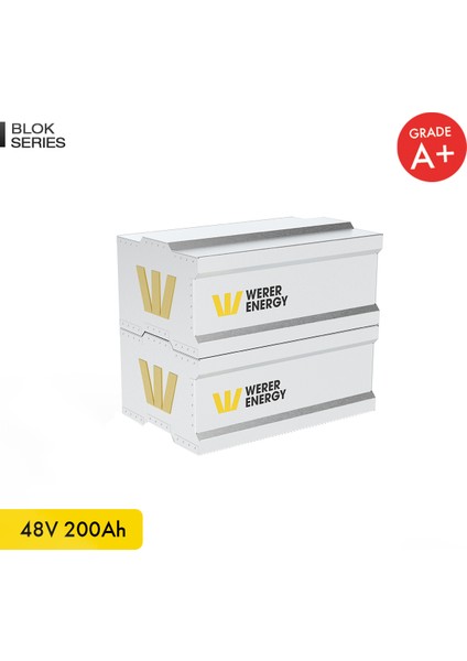 48V 200Ah LiFePO4 Block Series Bluetooth'lu Lityum Demir Fosfat Akü