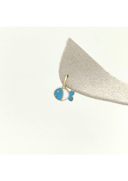 Mineli Balık Çocuk Küpe Altın – KP00836