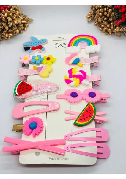 Temalı 14'lü Yumuşak Dolgulu Silikon Toka Seti