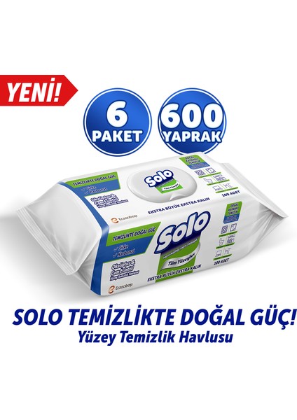 Temizlikte Doğal Güç Okaliptus&çam Esintisi Yüzey Temizlik Havlusu 6'lı 600 Yaprak