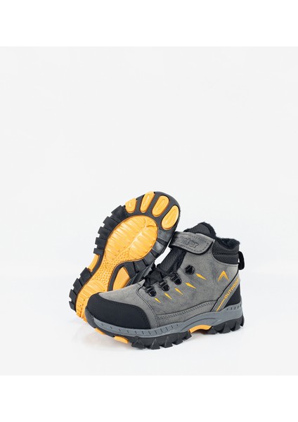 Çocuk Erkek Füme Oranj Su Geçirmez Içi Yünlü Fermuarlı Bot indirimleri