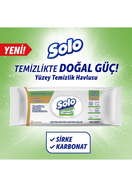 Temizlikte Doğal Güç Beyaz Sabun Ferahlığı Yüzey Temizlik Havlusu 6'lı 600 Yaprak