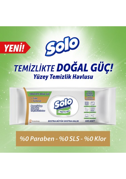 Temizlikte Doğal Güç Beyaz Sabun Ferahlığı Yüzey Temizlik Havlusu 6'lı 600 Yaprak