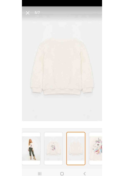 Kız Çocuk Peluş Sweatshirt