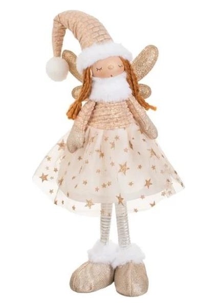 Krem Peri Kızı Dekor 55 cm