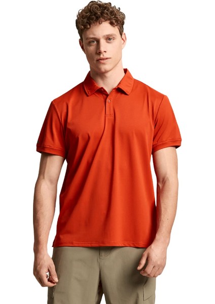 Tech Pique Polo Erkek Bej Tişört