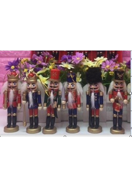 Kurşun Asker Ahşap Dekoratif Eşya (6lı Set 13 cm )