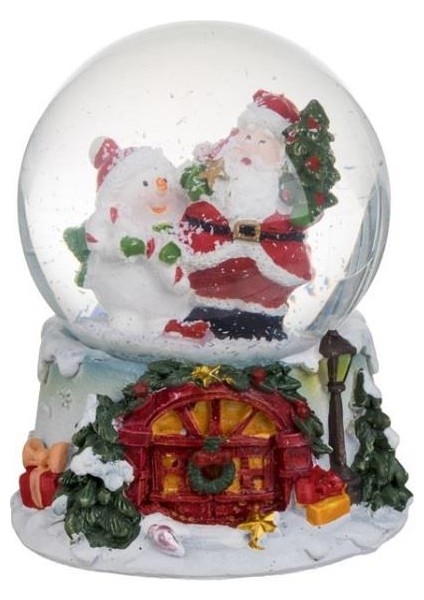 Kardan Adam Noel Baba Kar Küresi 8 cm