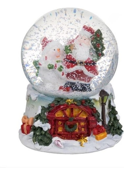 Kardan Adam Noel Baba Kar Küresi 8 cm