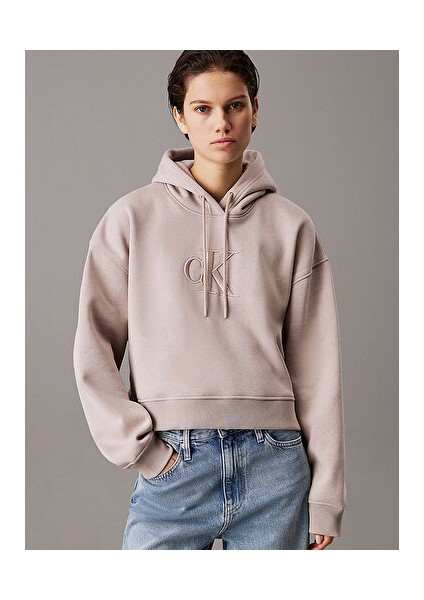 Raısed Embroıdery Ck Hoodıe