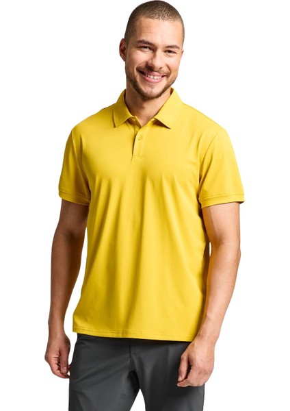 Tech Pique Polo Erkek Sarı Tişört