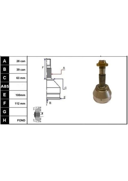 KRL1120ECF Aks Kafası Ducato Boxer Jumper 94-06 14Q Diş 28 39 62.7 1495537080