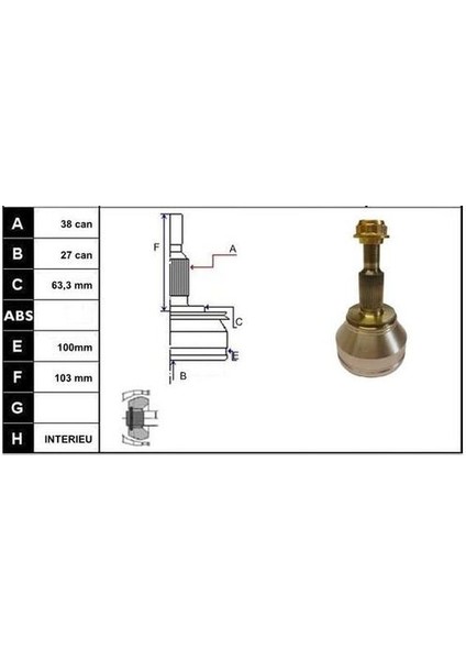 KRL1478ECF Aks Kafası T5 1.9 Tdı Crafter 2.5 Tdı 03-T6 2.0 Tdı 7H0407321A
