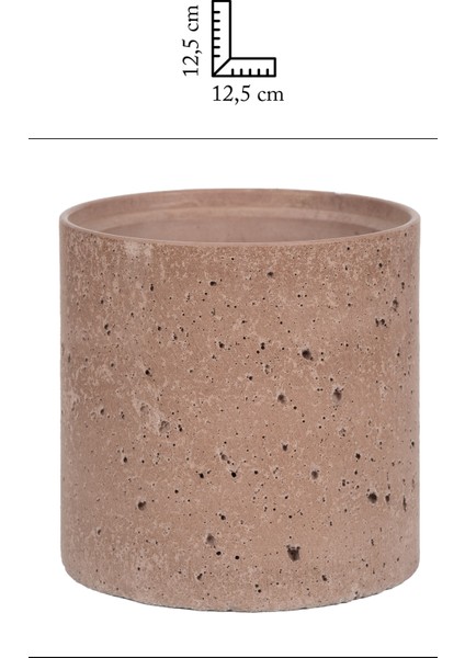 Beton Saksı - 12,5 cm Çap, Modern ve Minimalist Tasarım, Dayanıklı ve Dekoratif modelleri