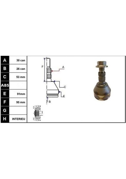 KRL1506 Aks Kafası Astra H Insignia Vectra C 1.9 Cdtı 03-Diş 13296059