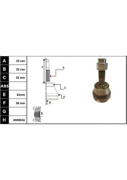 KRL1231ECF Aks Kafası Palio-Siena 1.6 16V Weekend 96-Diş 46307122