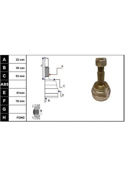 KRL1190ECF Aks Kafası Polo Iıı-Iv 1.4-16V-1.7SDI-1.9D-1.9SDI 94-01 Lupo 1.4-16V-1.7SDI 98-05 Diş Kvolkswagen 070 171407311F