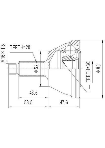 KRL1403ECF Aks Kafası Fabia 01-07 1.2-1.4 Diş 6Q0498099A