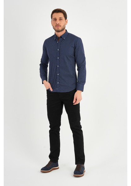 Puantiyeli Slim Fit Gömlek (E20-32110) fiyatları