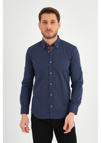 Puantiyeli Slim Fit Gömlek (E20-32110) modelleri