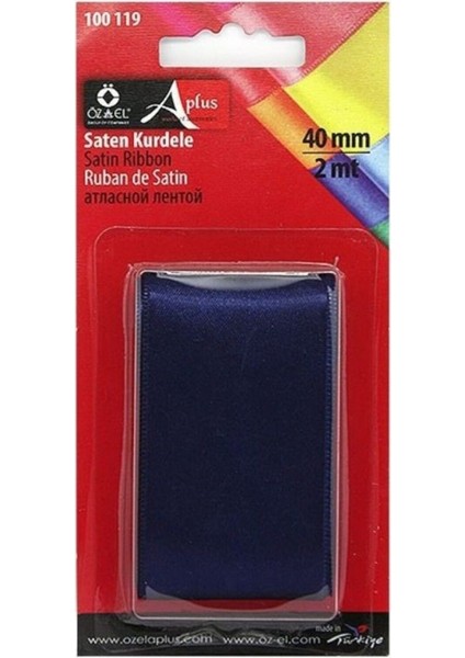 Lacivert Saten Kurdele 4 cm 2 mt 100 119