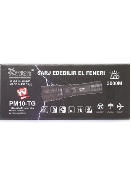 3000 Lümen Güçlü El Feneri WT-600 fırsatları
