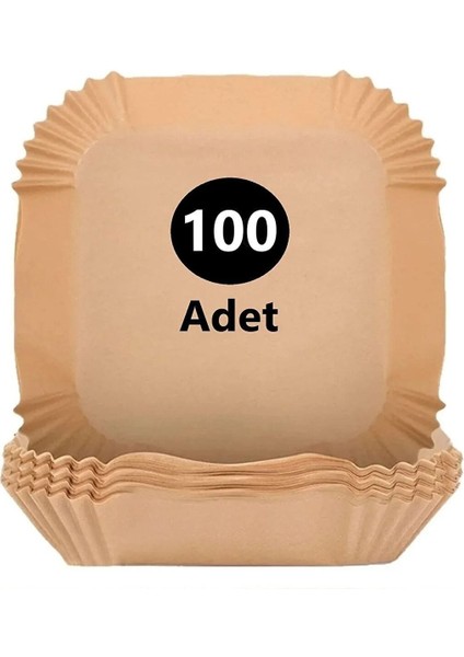 100 Adet Kare Model Airfryer Pişirme Kağıdı
