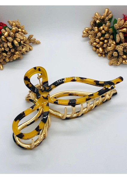 Kemik Toka Sonsuzluk Fiyonk Modeli Leopar Desenli Mandal Toka