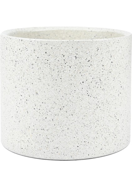 Modern ve Şık Terrazzo Desenli Saksı - 18,5X15,5 cm