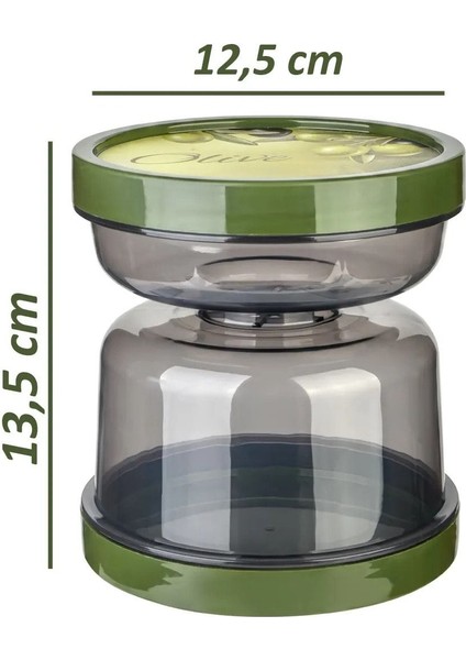 Kum Saati Süzgeçli Sızdırmaz Zeytin Turşu Peynir Saklama Kabı Çevir Sakla Zeytinlik Şeffaf 1l