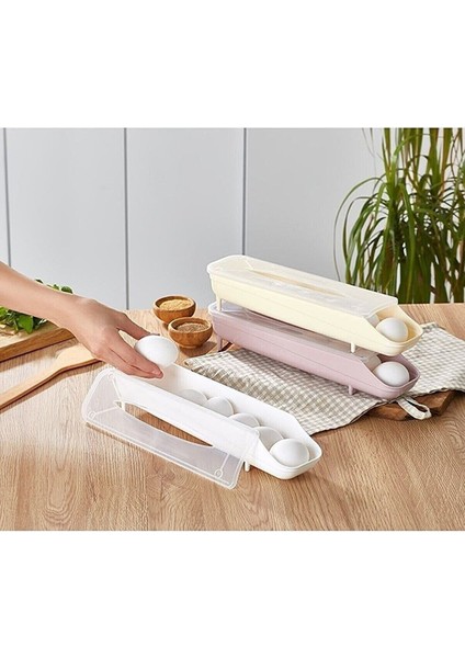 3 Adet Dolap Içi Organizer Düzenleyici Yumurtalık , Yumurta Saklama Kabı & Yumurta Düzenleme Kabı