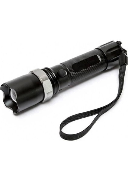 KM-110 Profesyonel Şarjlı El Feneri Ledli+Flashlight+Zoom Özellikli Aparatlı 6 Parça Full Set