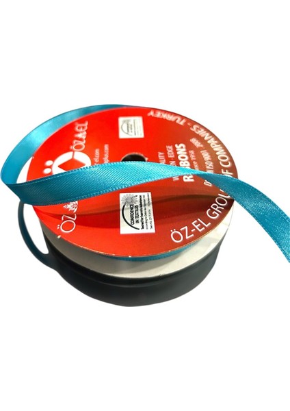 Bebe Mavi Saten Kurdele, Paketlik Kurdele, 1 cm 5 mt 100 519