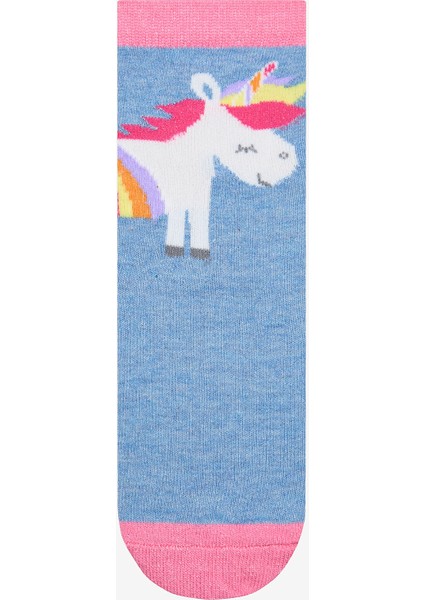 Kız Çocuk Pinky Unicorn 4lü Soket Çorap