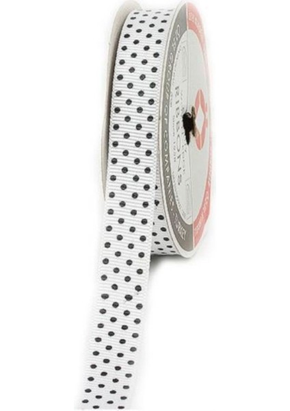 Puantiye Baskılı Grogren Kurdele, 1,5 cm 5 mt 140 027