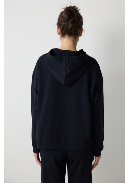 Oversize Active Siyah Hoodie