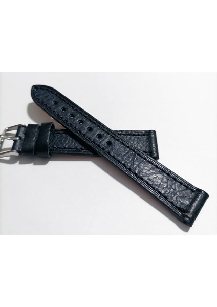 Fado&her Saate Uyumlu Lazivert Hakiki Deri Saat Kordonu 18 mm (104 )